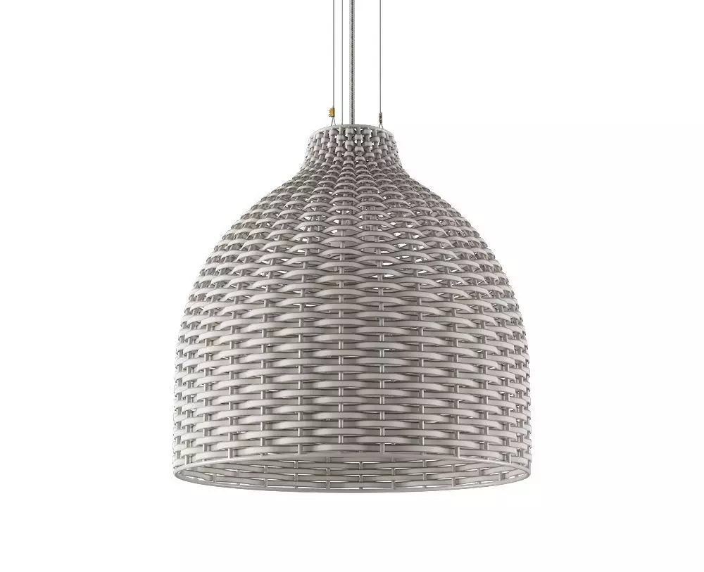 Lamp Rattan Pendant Free 3D model