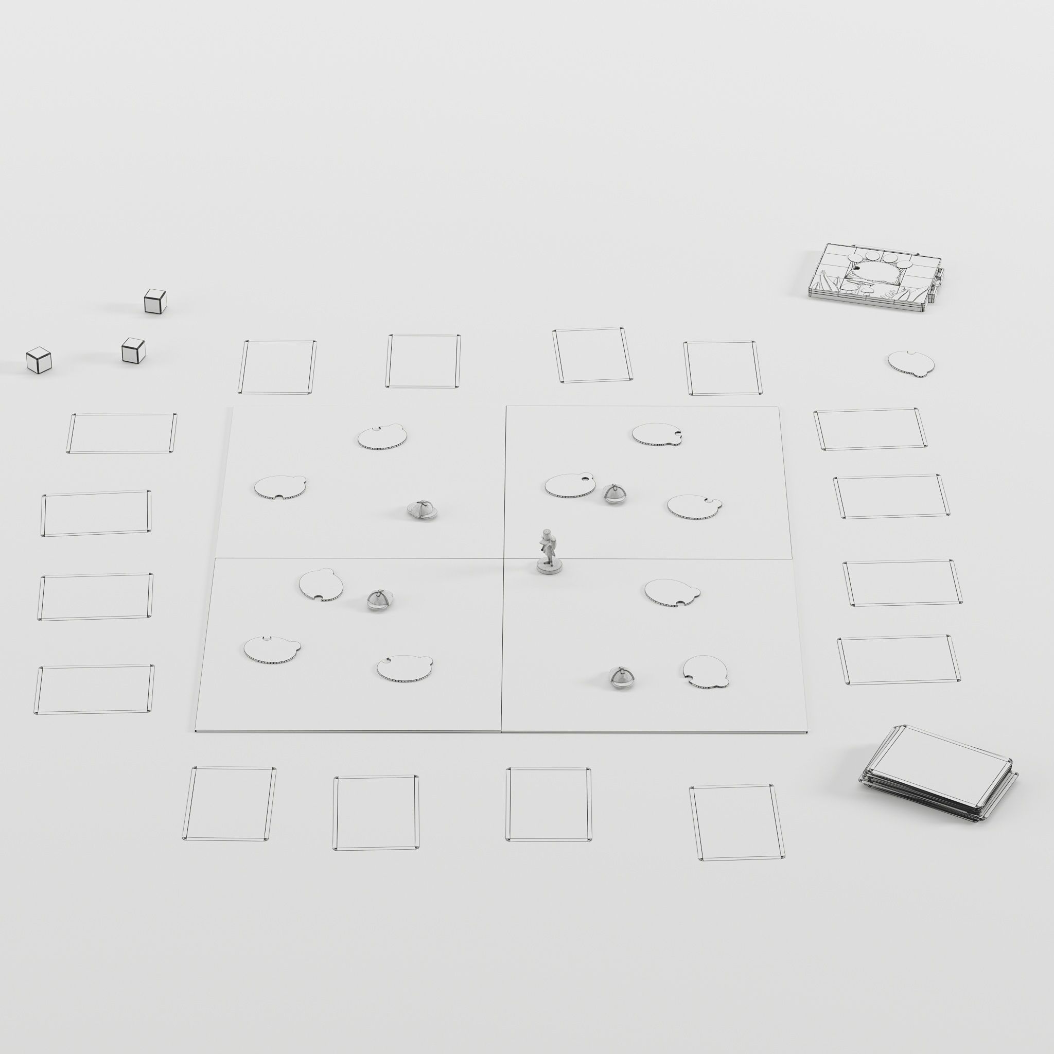 Board Game Outfoxed 3D model_5
