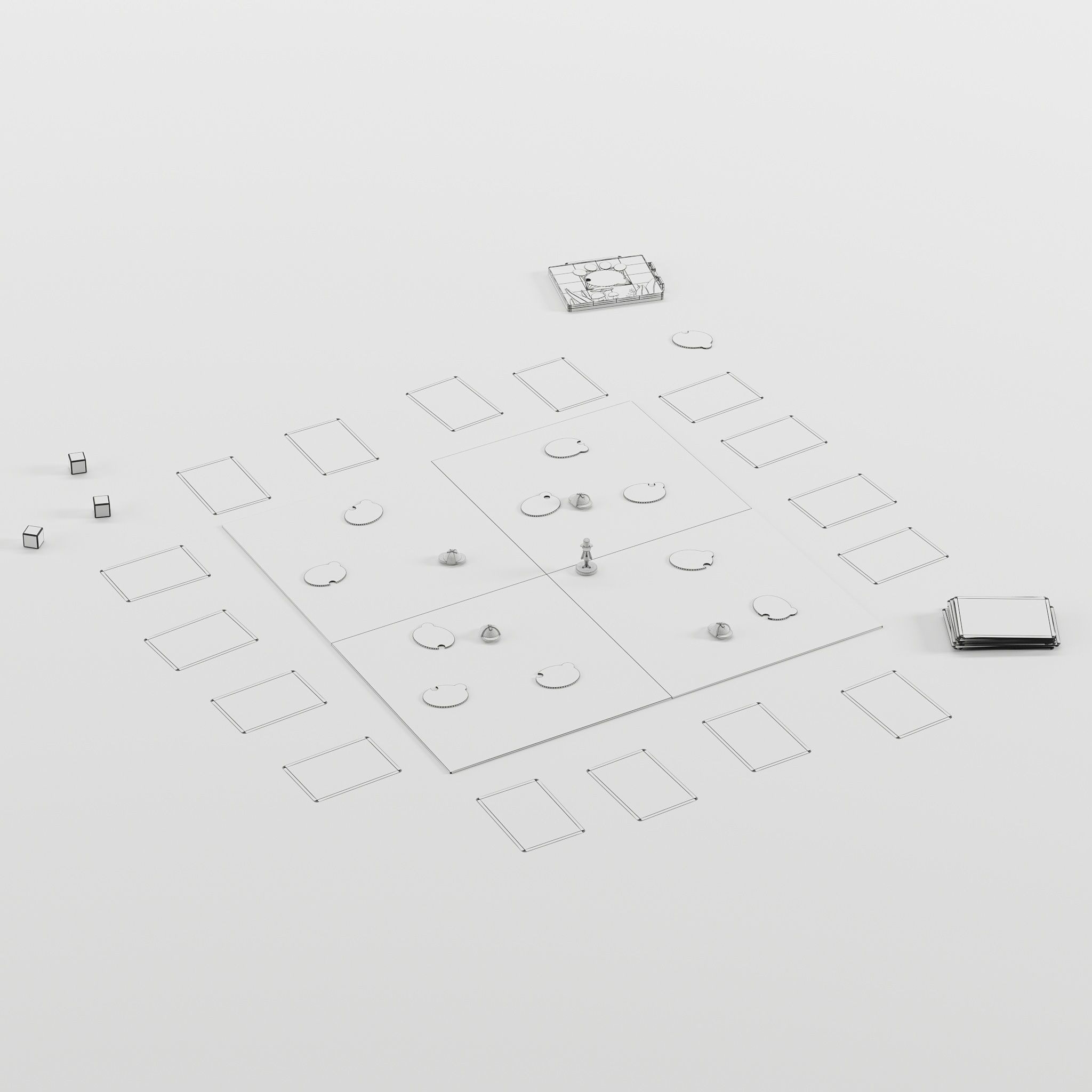 Board Game Outfoxed 3D model_1