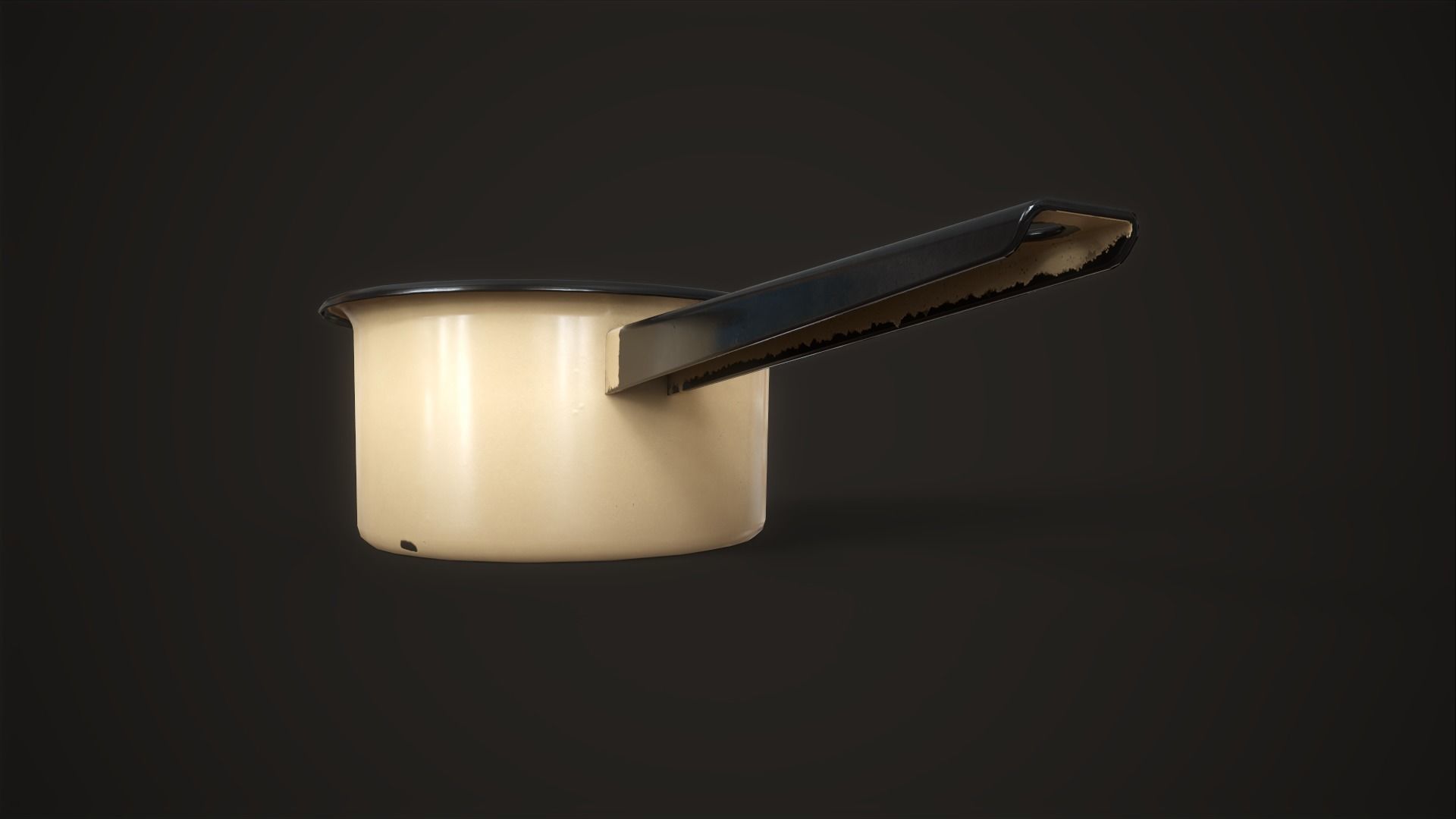 Enamel tableware set  Low-poly 3D model_24