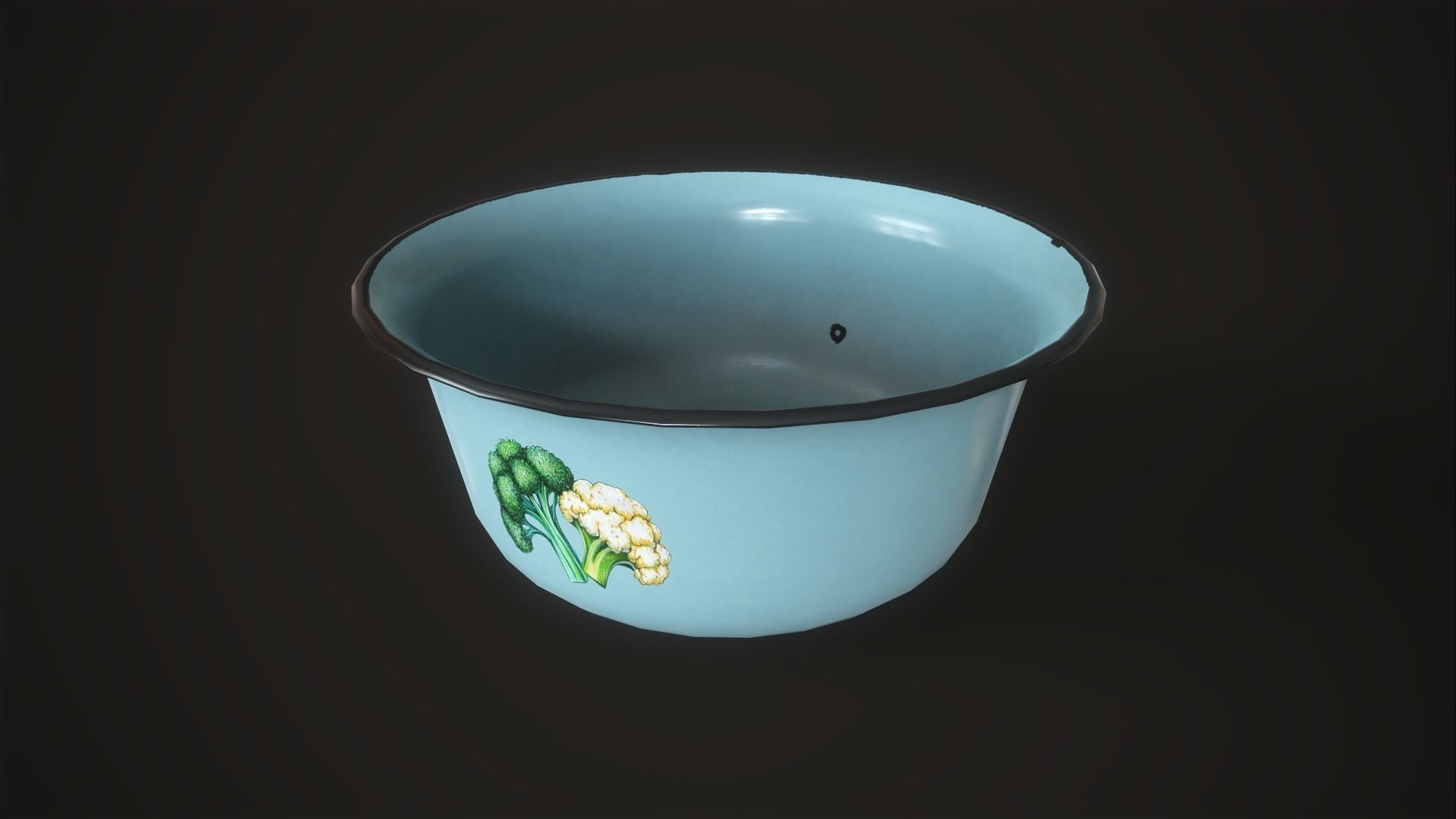 Enamel tableware set  Low-poly 3D model_28