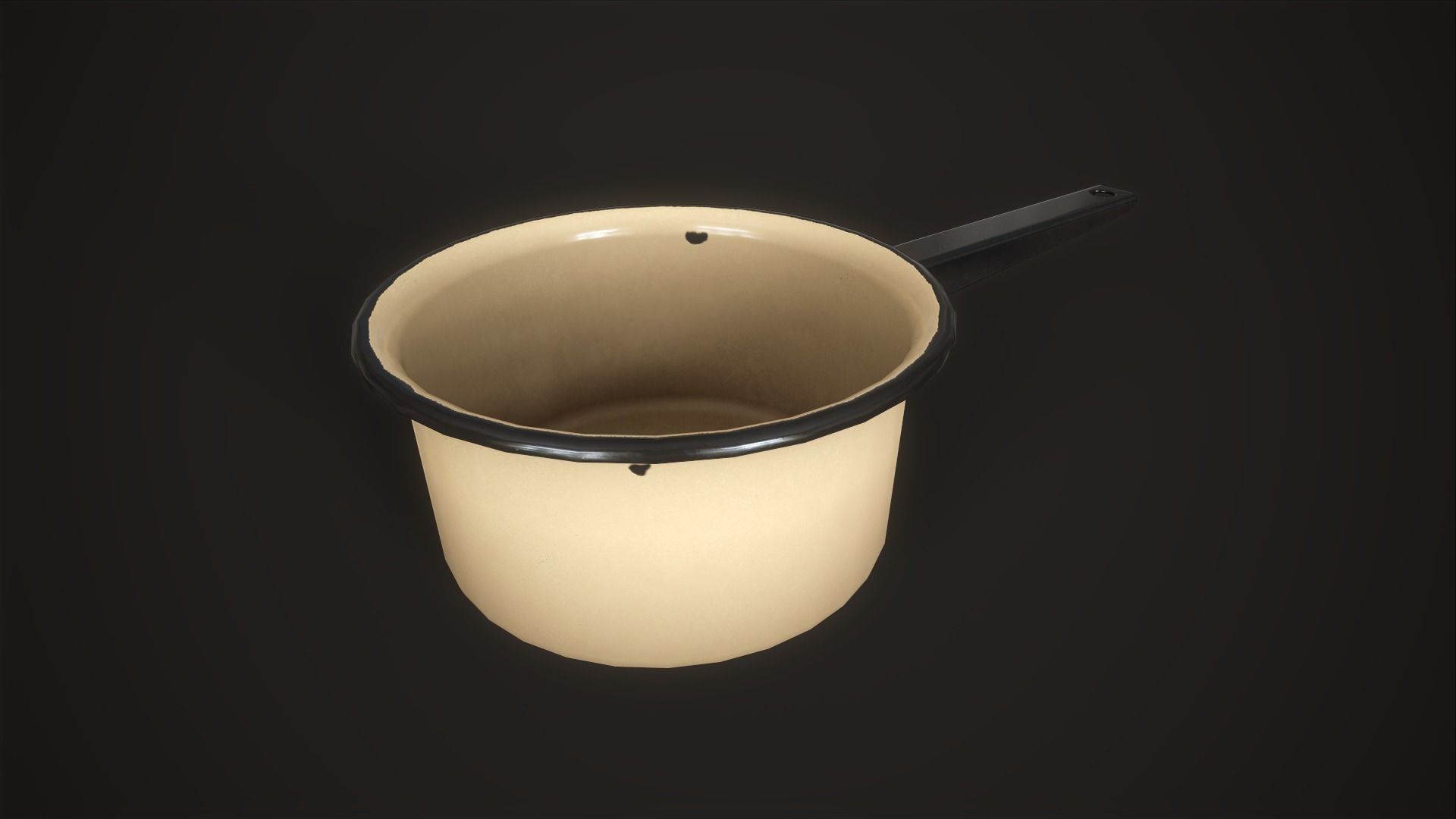 Enamel tableware set  Low-poly 3D model_23