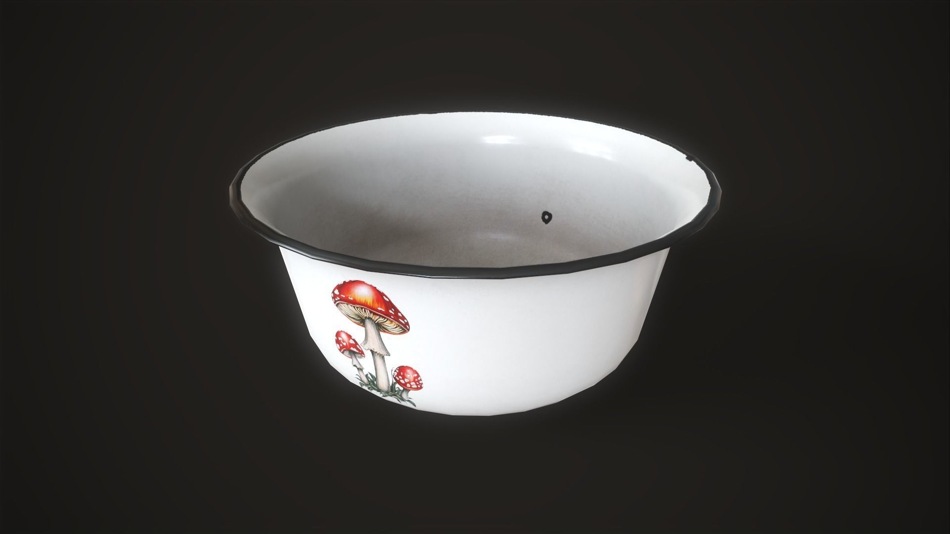 Enamel tableware set  Low-poly 3D model_27
