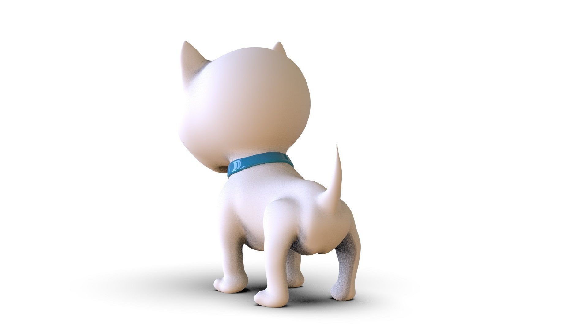 Cat Cartoon Low-poly 3D model_2