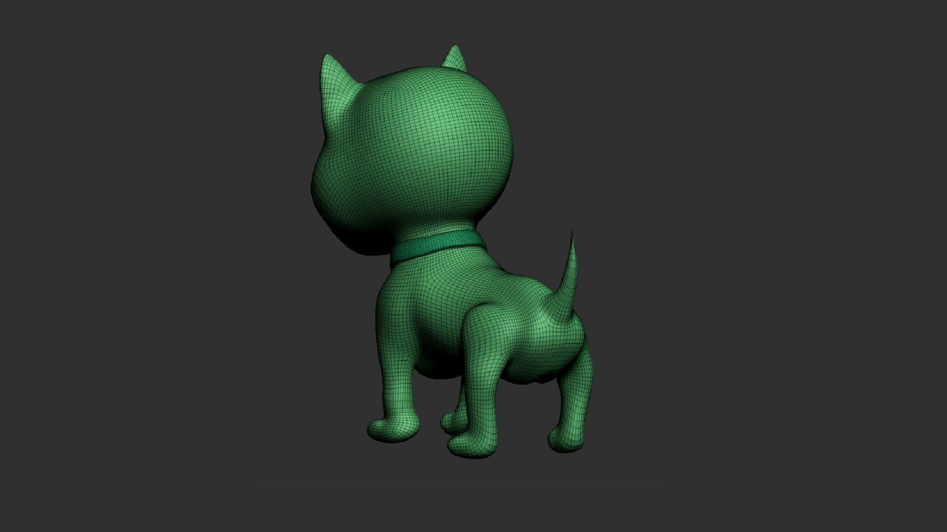 Cat Cartoon Low-poly 3D model_7