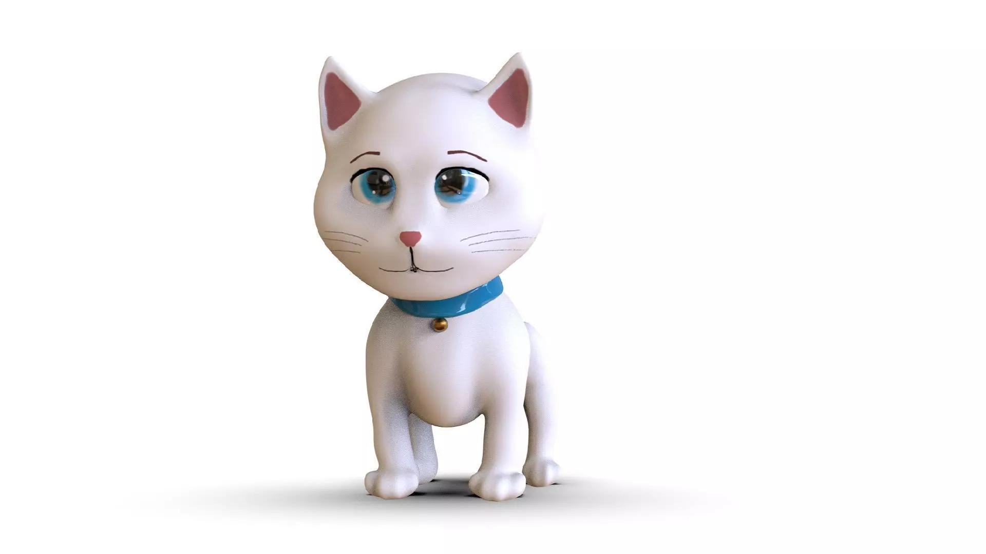 Cat Cartoon Low-poly 3D model_0