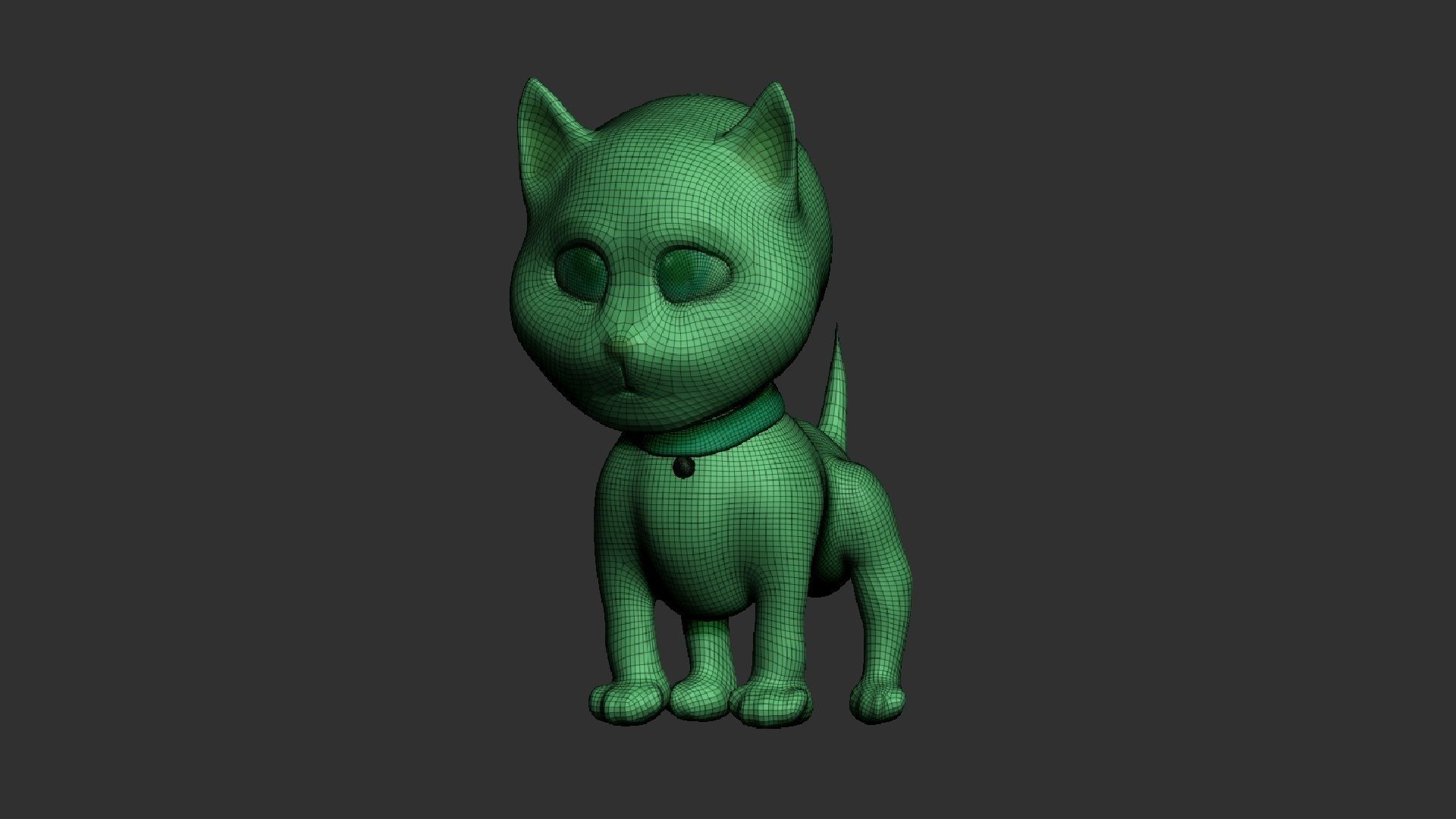 Cat Cartoon Low-poly 3D model_6