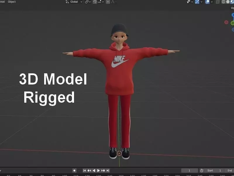 Cartoon boy Rubin Vrchat Low-poly 3D model_0