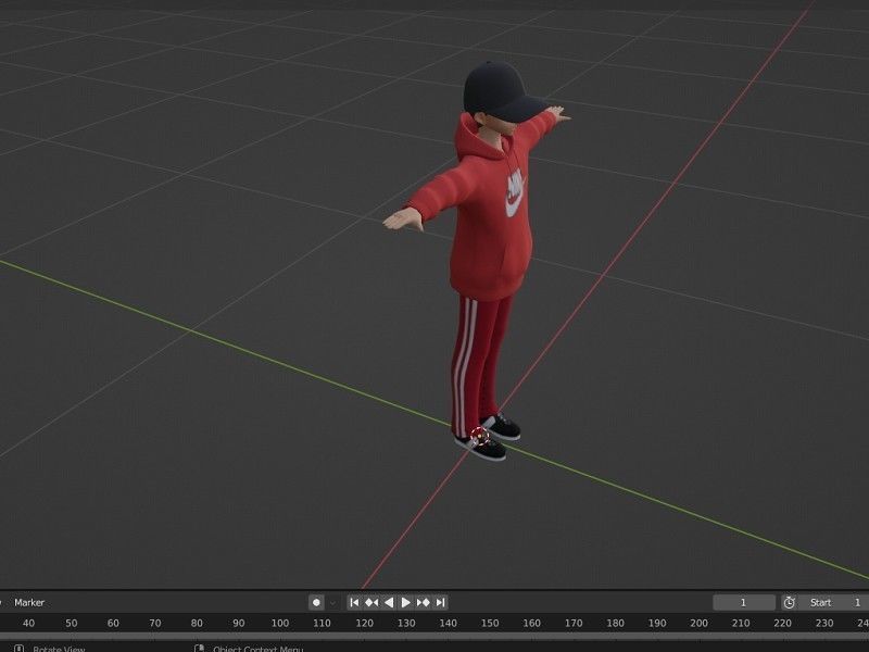 Cartoon boy Rubin Vrchat Low-poly 3D model_2