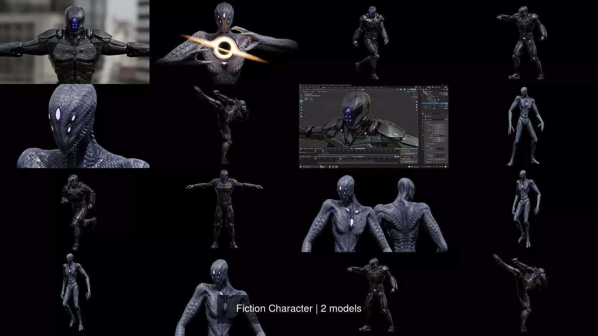 Fiction Character 3D Model Collection_0