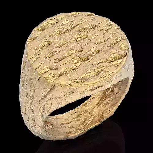 Rock ring   gold jewelry 3D printable model