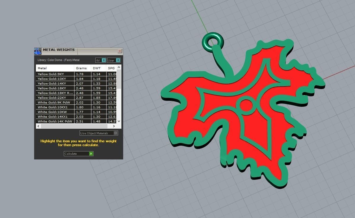 leaf enamel  pendant 3D print model_4