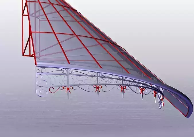 Special corner pergola 90 degrees with ornaments