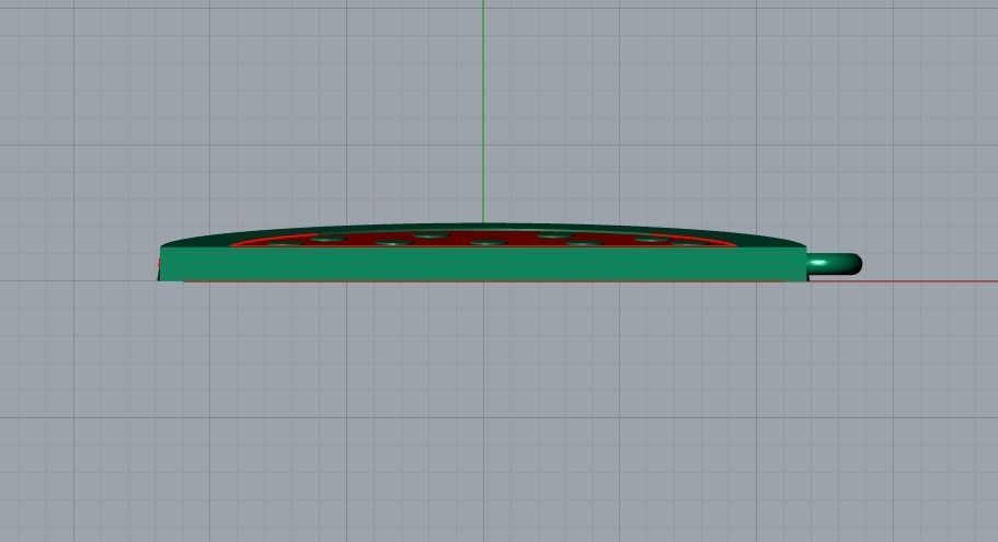 watermelon pendnat 3D print model_8