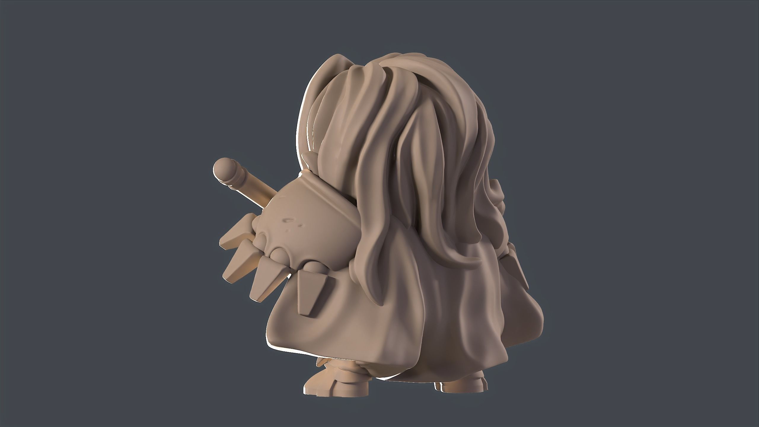 Amon chibi character  3D model_1