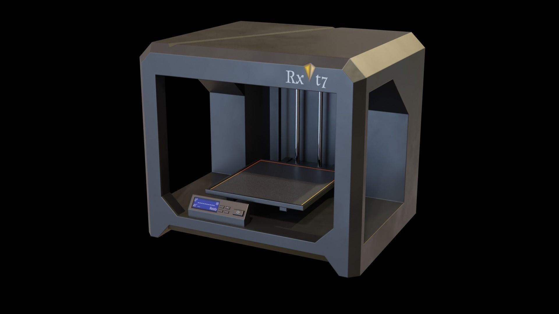 Enclosed 3D Printer Fdm filament lowpoly gameready 3d model Low-poly 3D model_1
