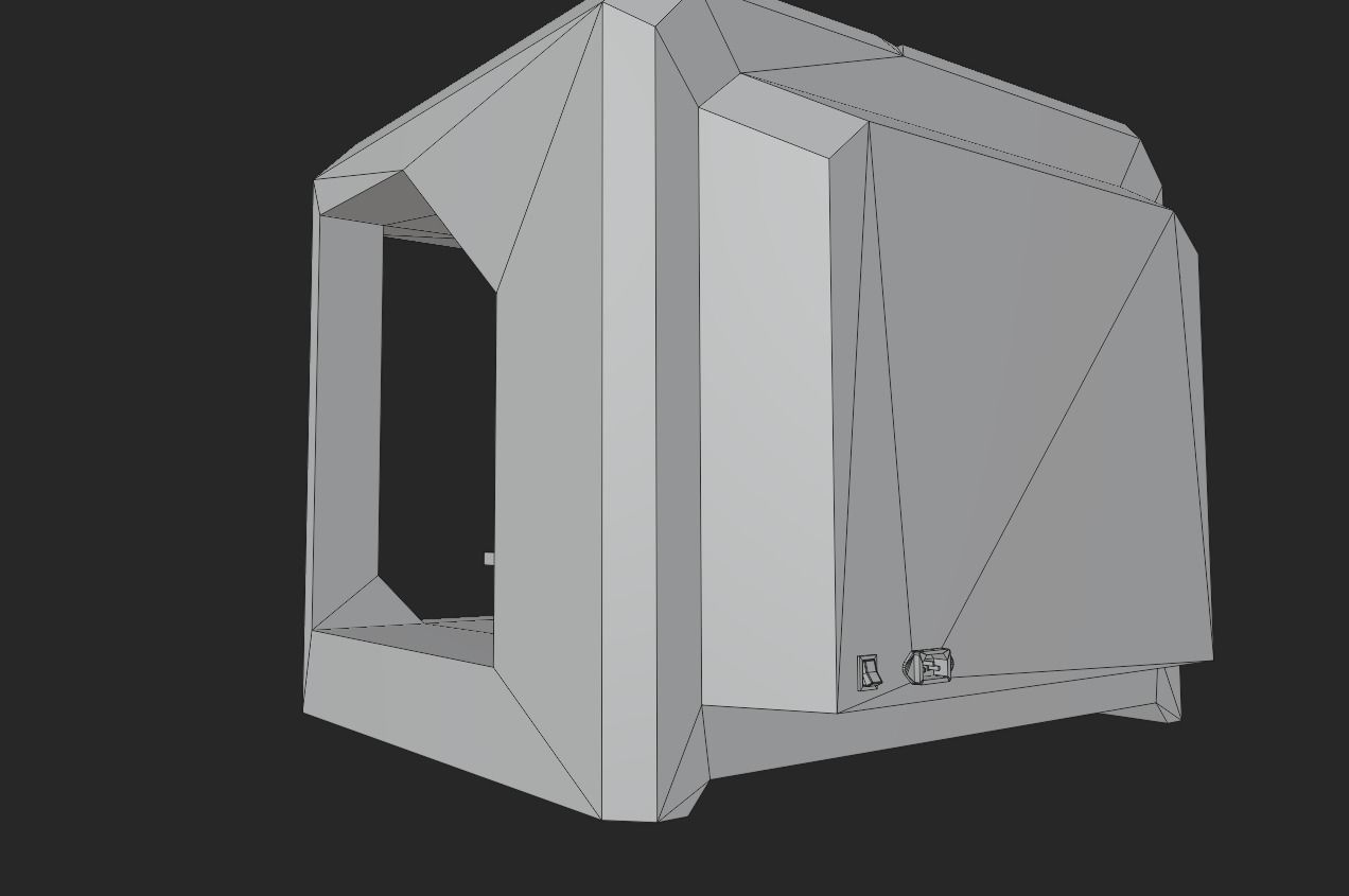 Enclosed 3D Printer Fdm filament lowpoly gameready 3d model Low-poly 3D model_8