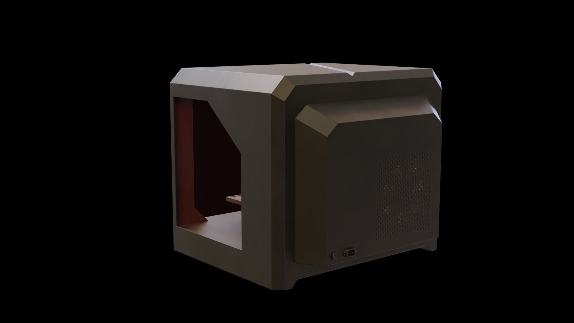 Enclosed 3D Printer Fdm filament lowpoly gameready 3d model Low-poly 3D model_2