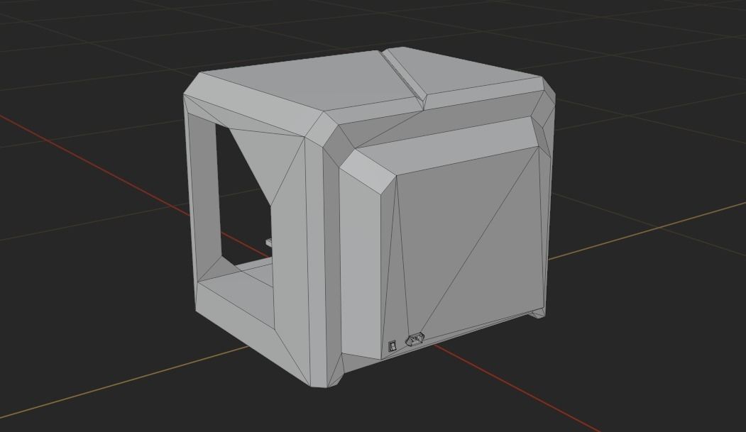 Enclosed 3D Printer Fdm filament lowpoly gameready 3d model Low-poly 3D model_7