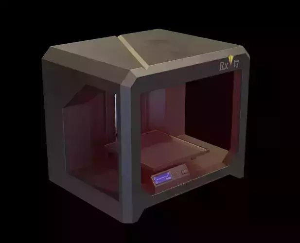 Enclosed 3D Printer Fdm filament lowpoly gameready 3d model Low-poly 3D model