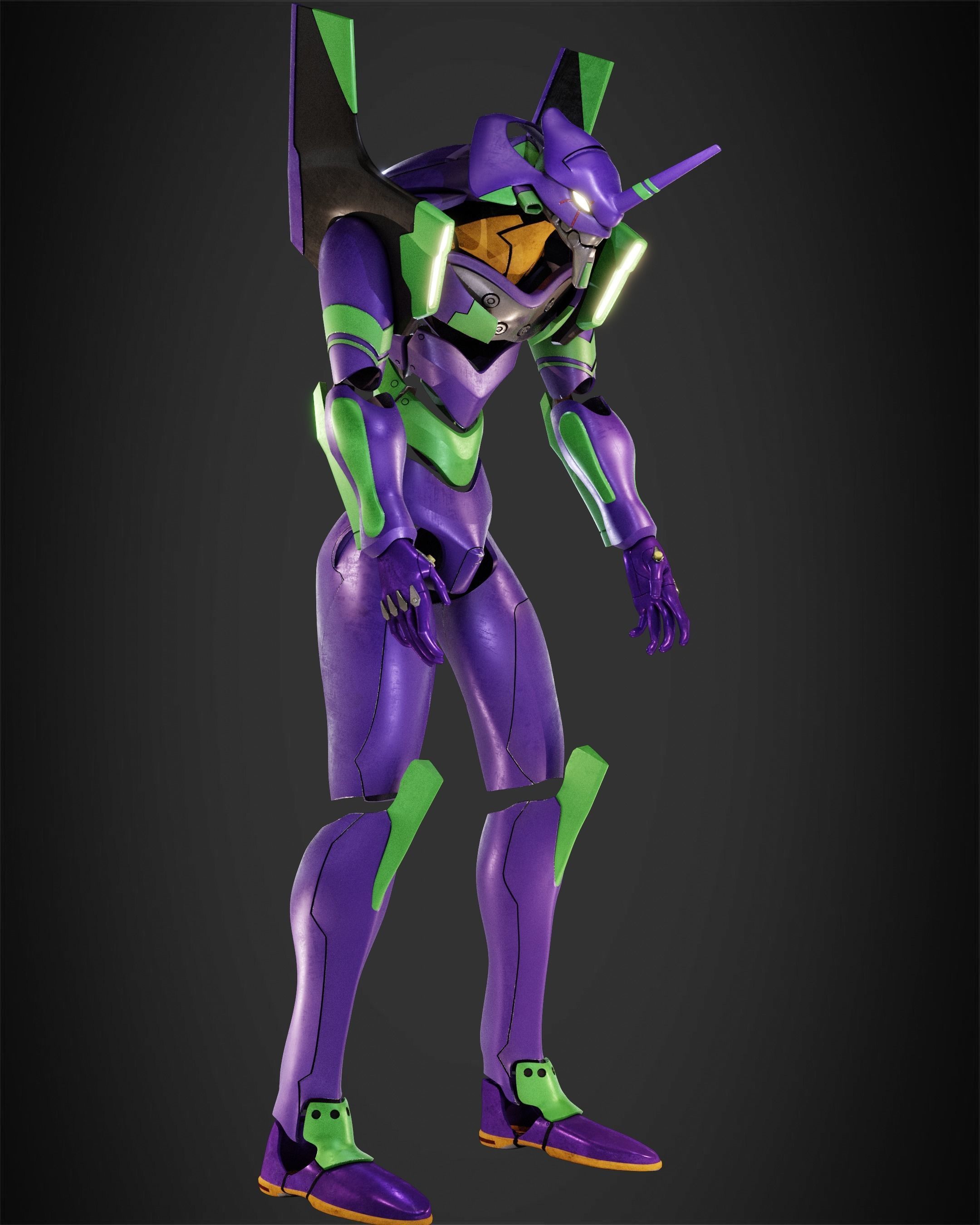 Evangelion EVA-01 Full Armor for Cosplay 3D print model_9