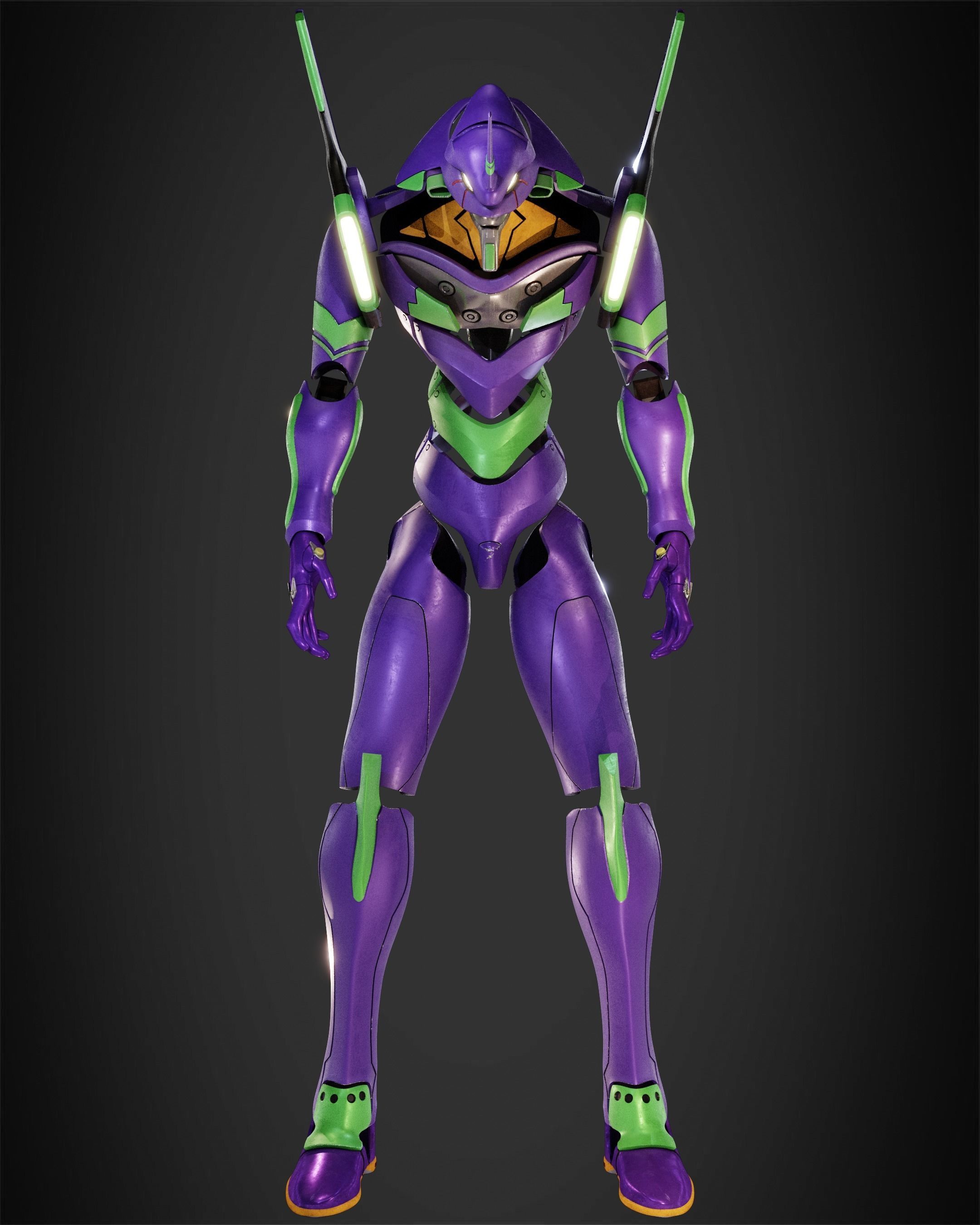 Evangelion EVA-01 Full Armor for Cosplay 3D print model_2