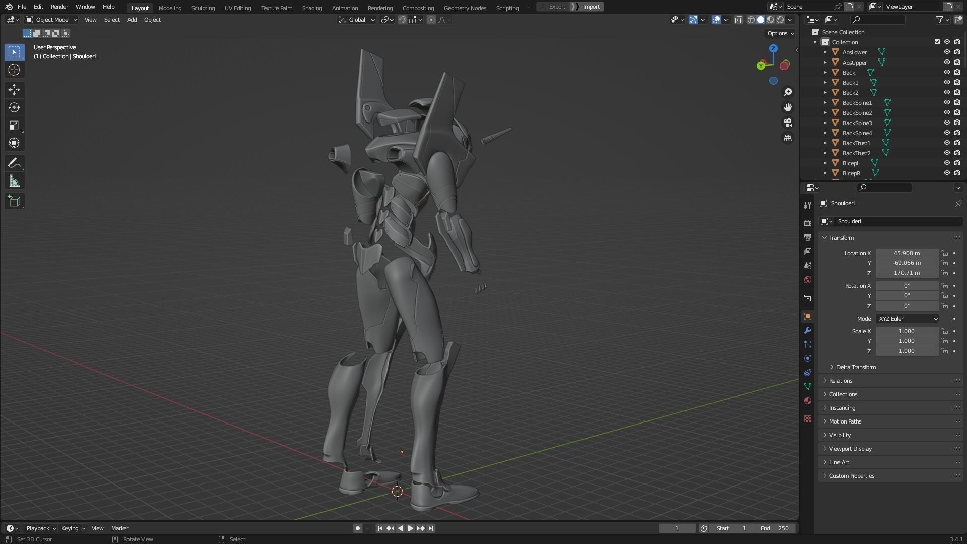 Evangelion EVA-01 Full Armor for Cosplay 3D print model_12