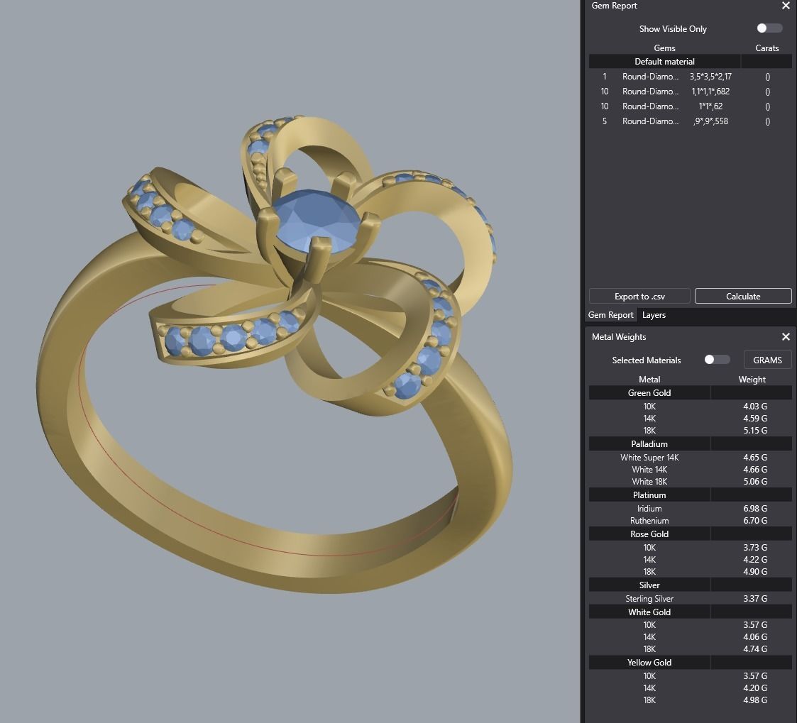 Flower Ring R 36 3D print model_10