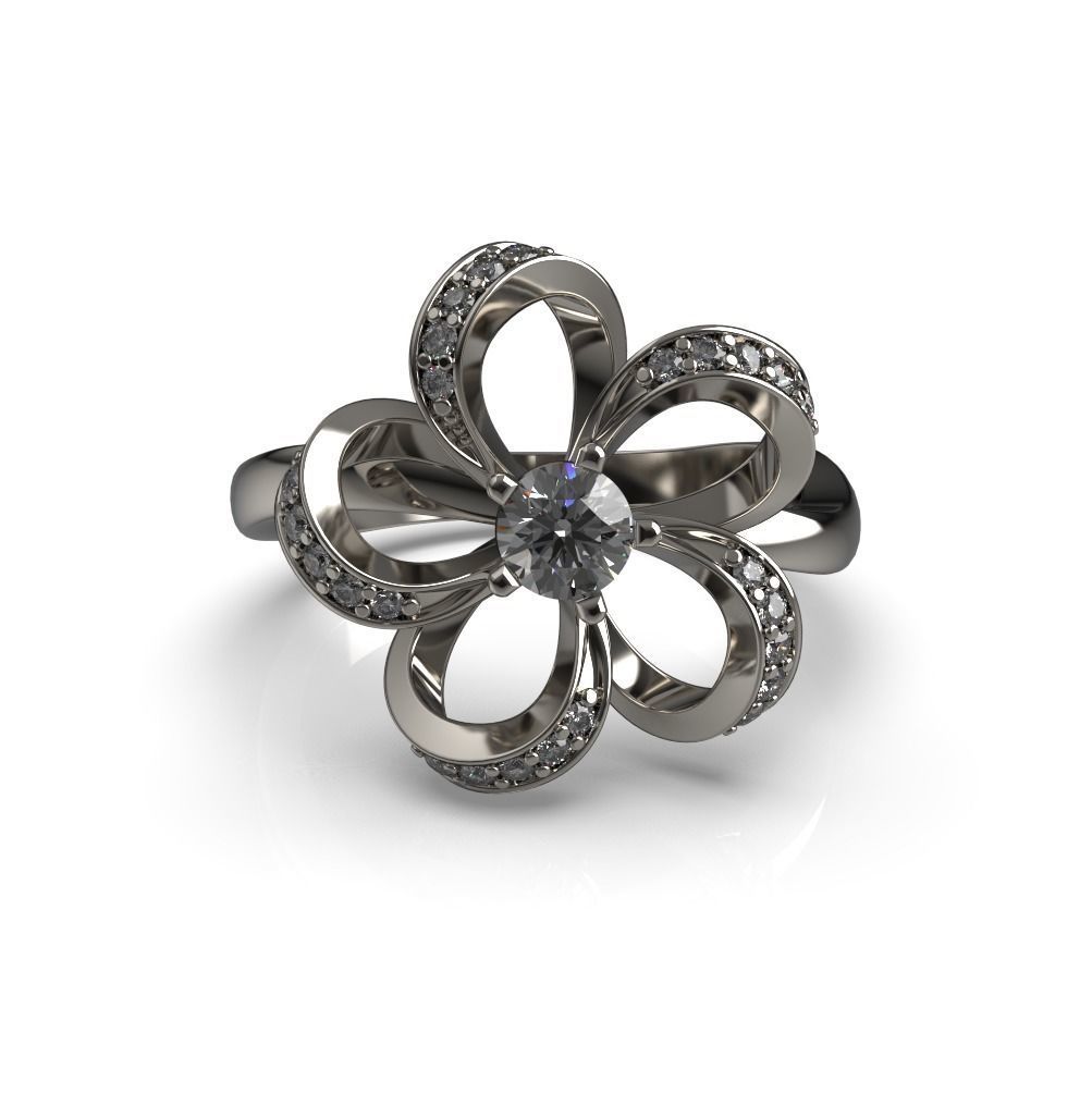 Flower Ring R 36 3D print model_7