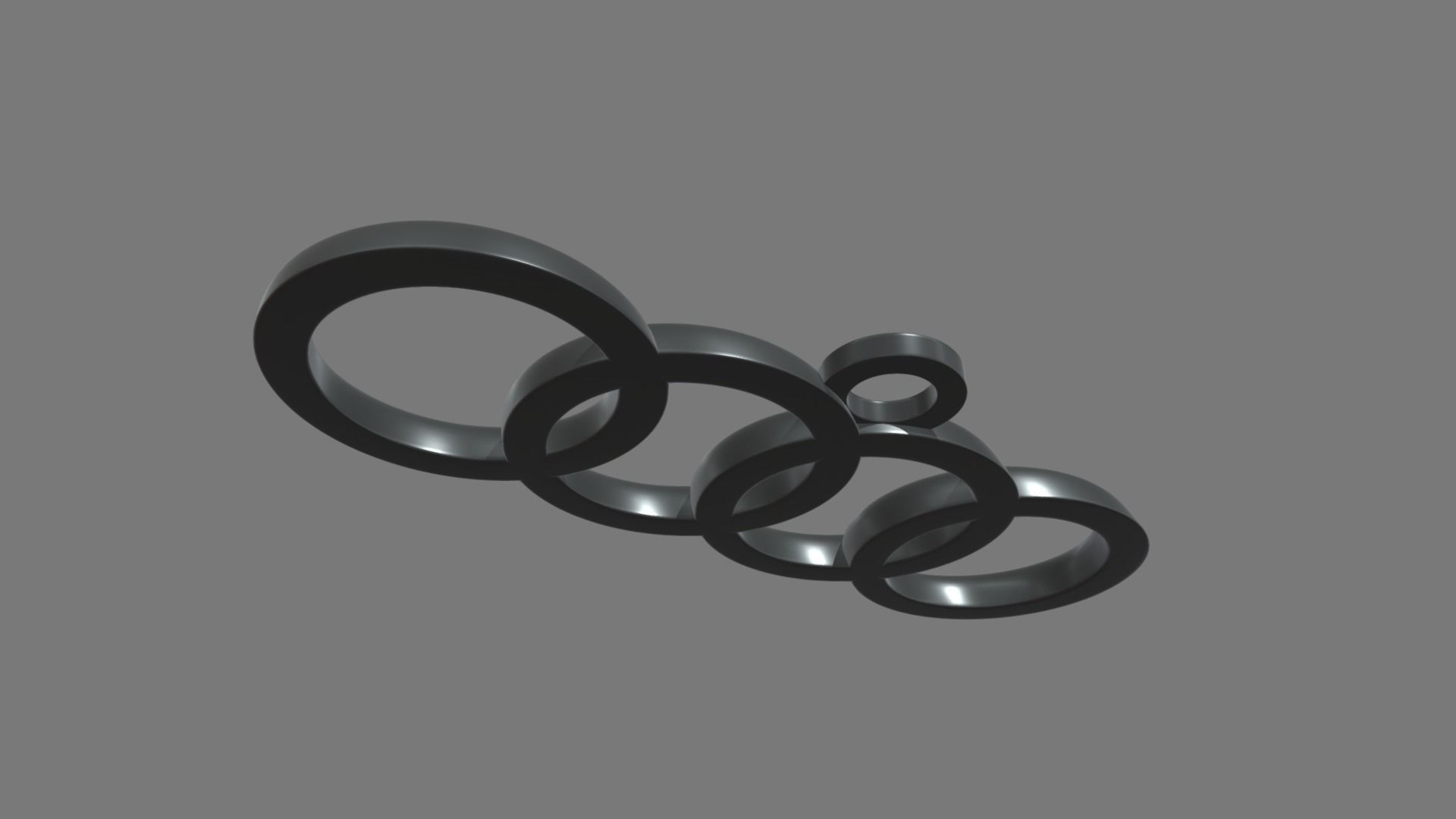 Audi Key Ring Chain 3D print model_2