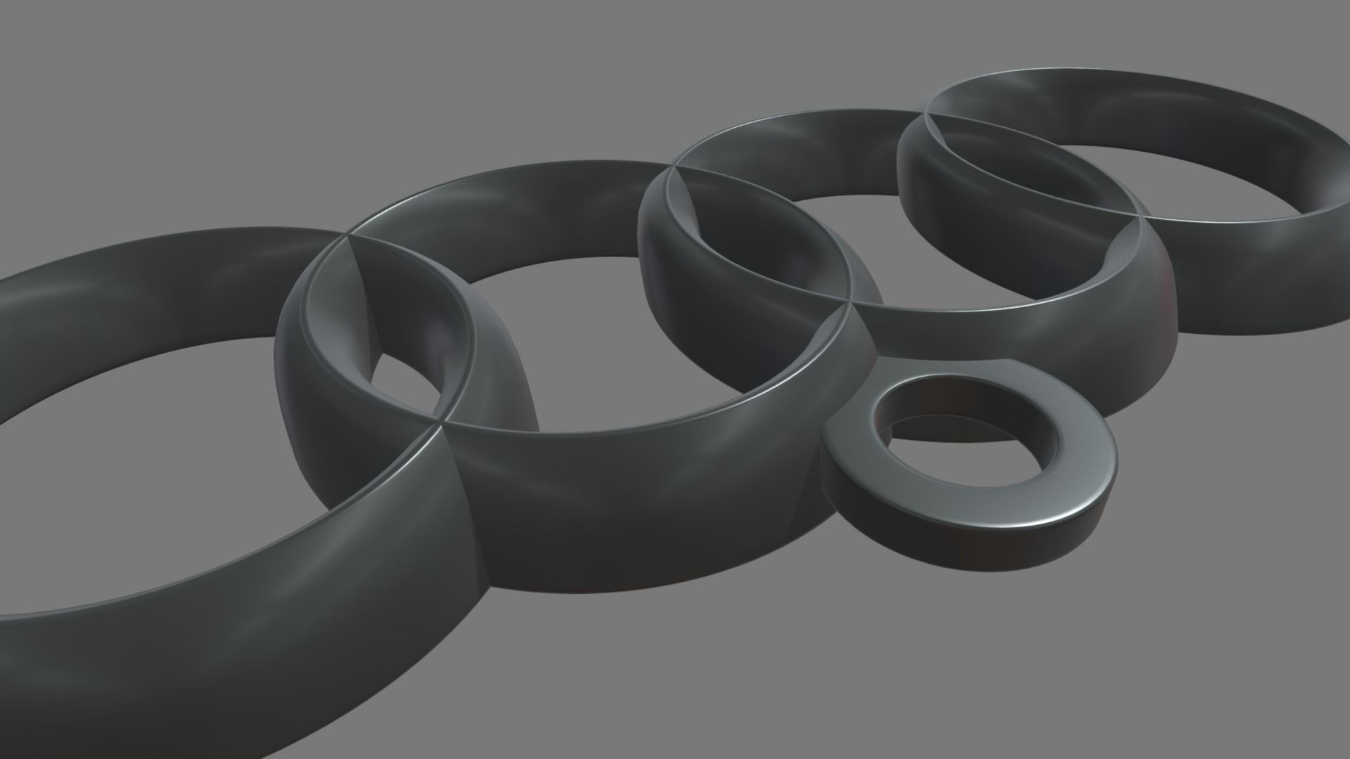 Audi Key Ring Chain 3D print model_4