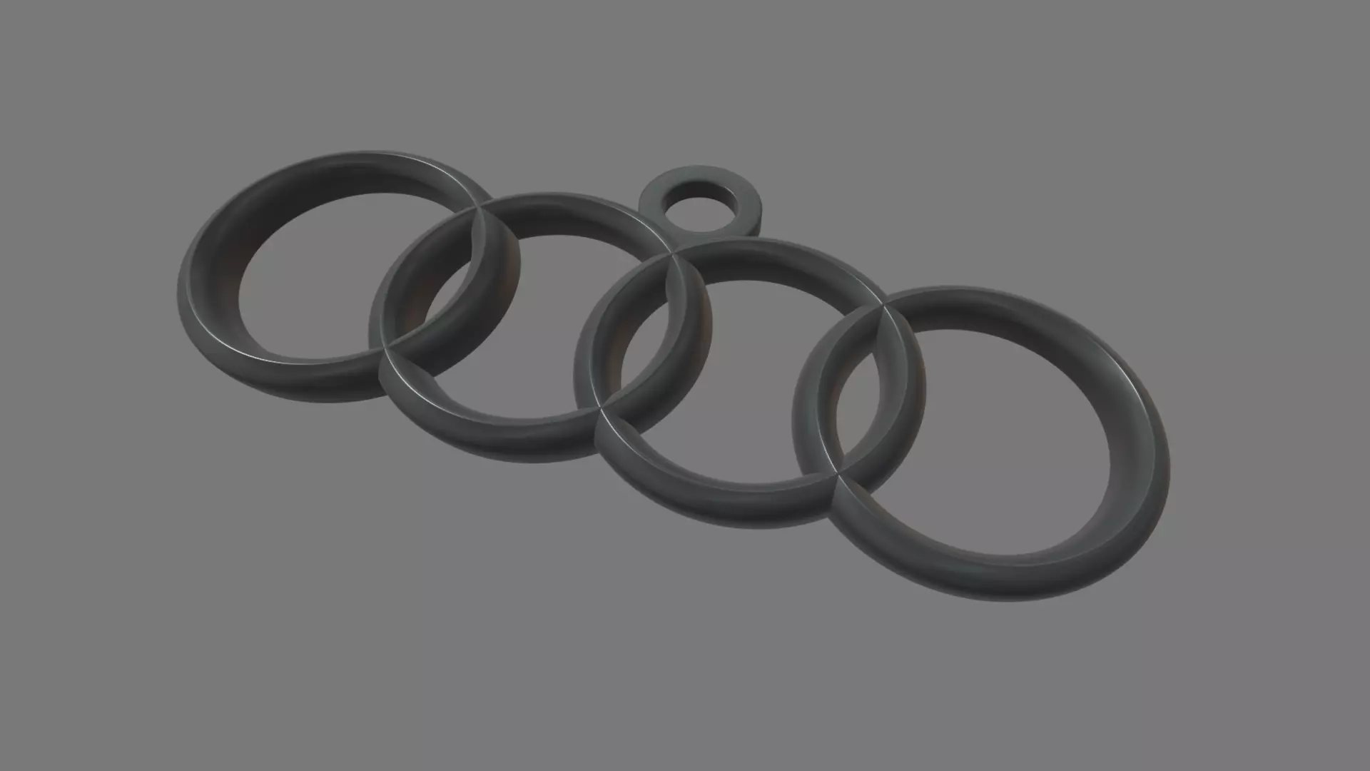 Audi Key Ring Chain 3D print model_0