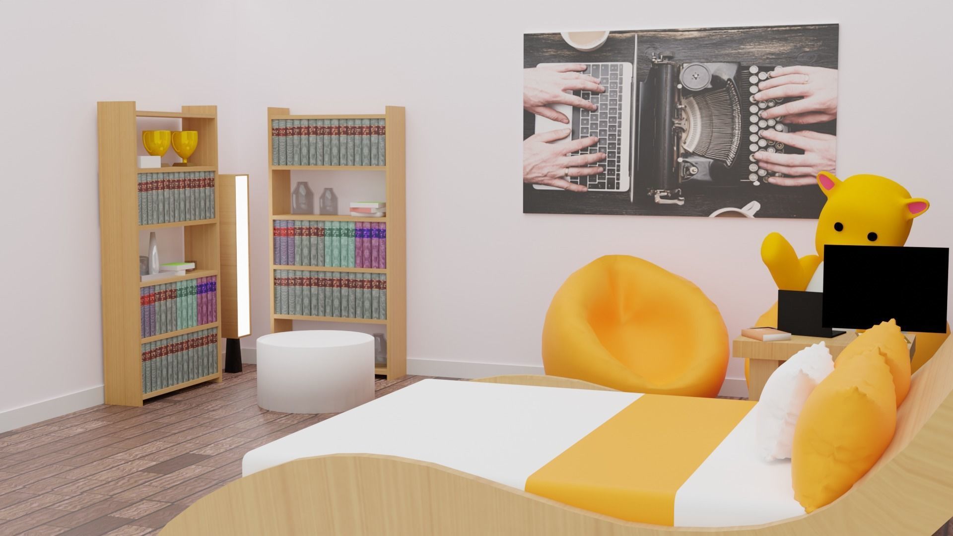 Haru Bedroom Low-poly 3D model_8