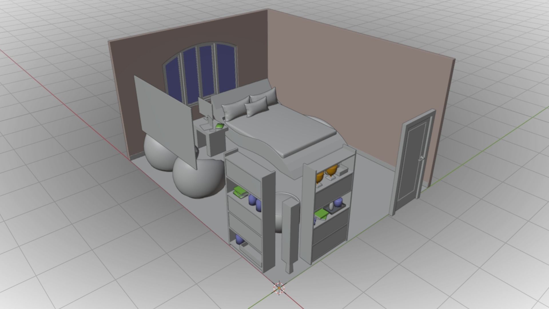 Haru Bedroom Low-poly 3D model_17