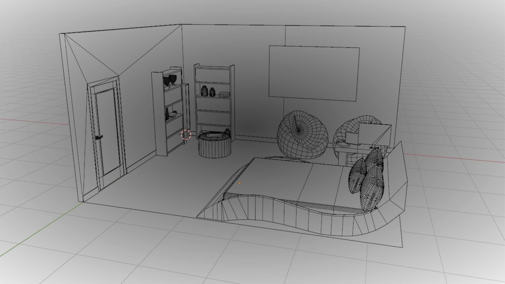 Haru Bedroom Low-poly 3D model_21