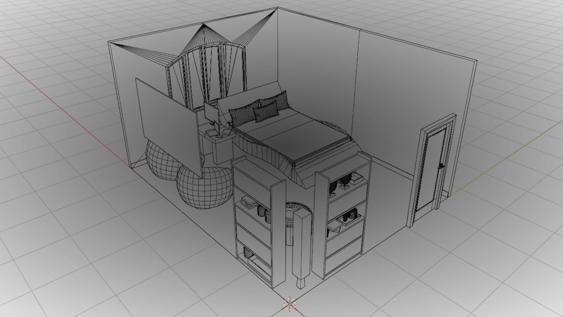 Haru Bedroom Low-poly 3D model_24