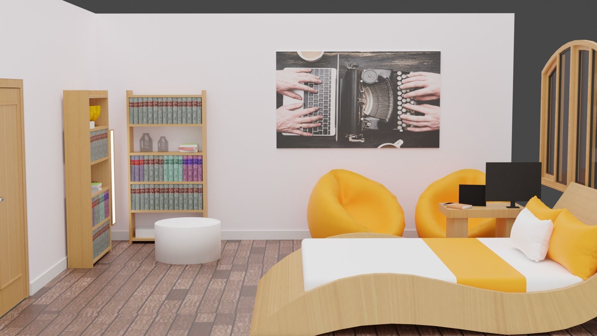 Haru Bedroom Low-poly 3D model_3