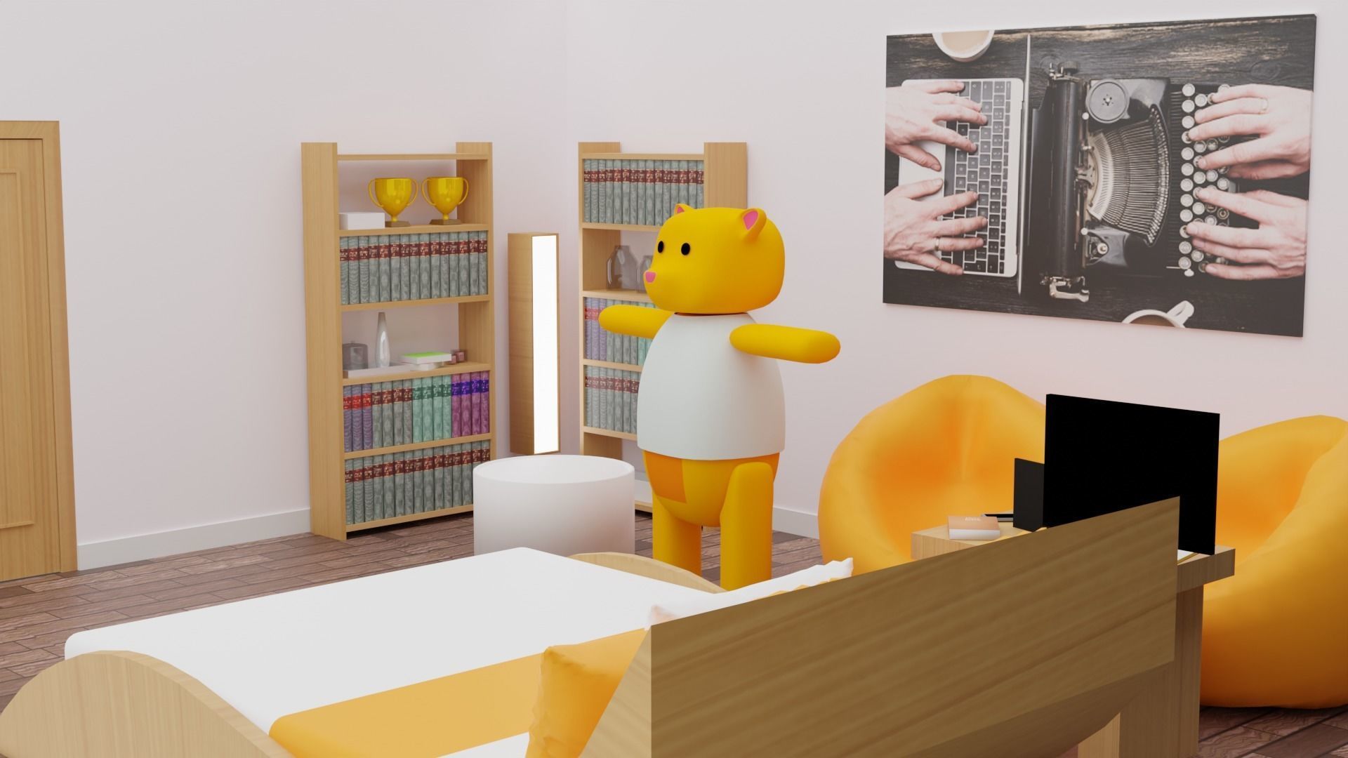 Haru Bedroom Low-poly 3D model_9