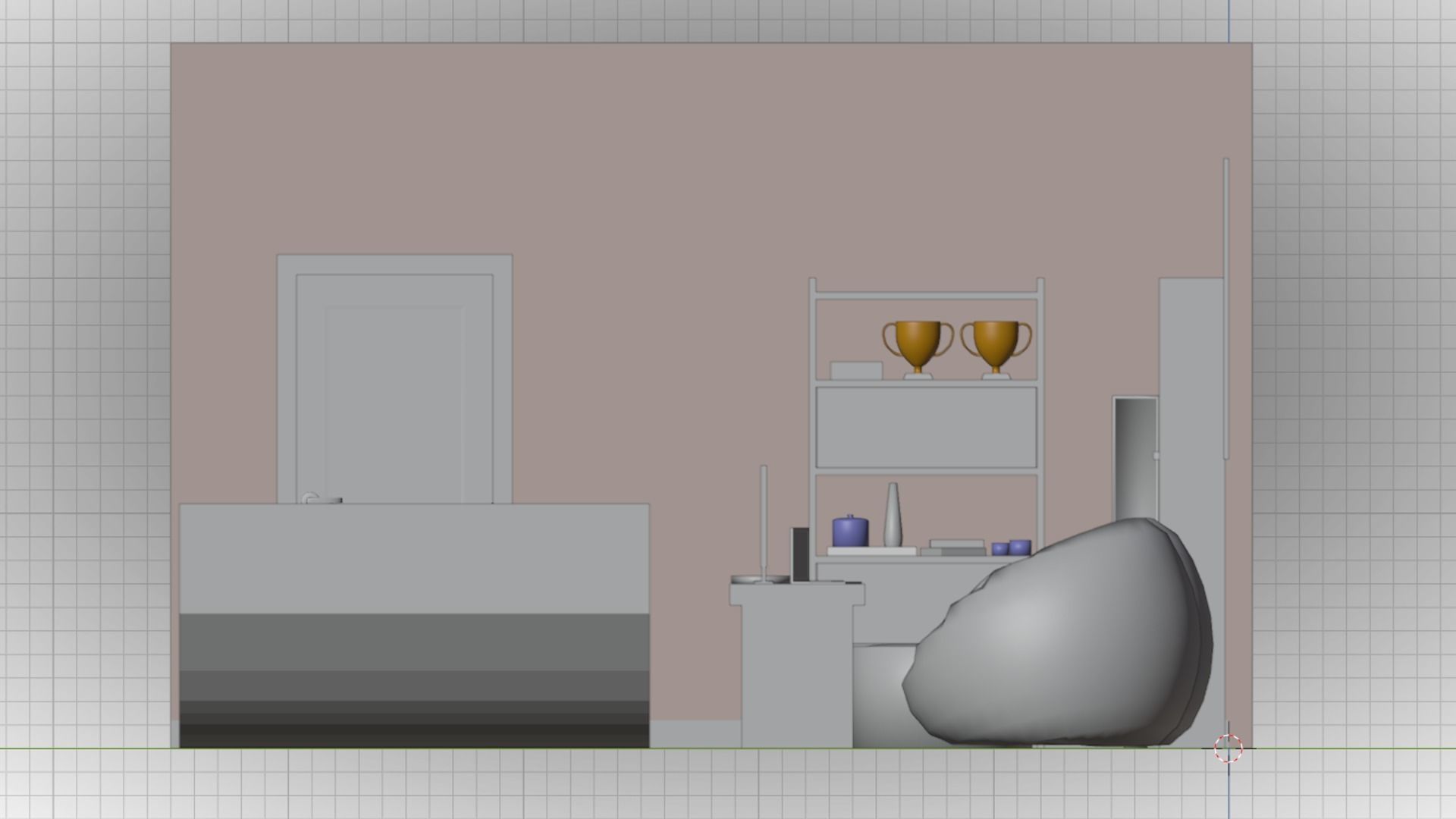 Haru Bedroom Low-poly 3D model_12