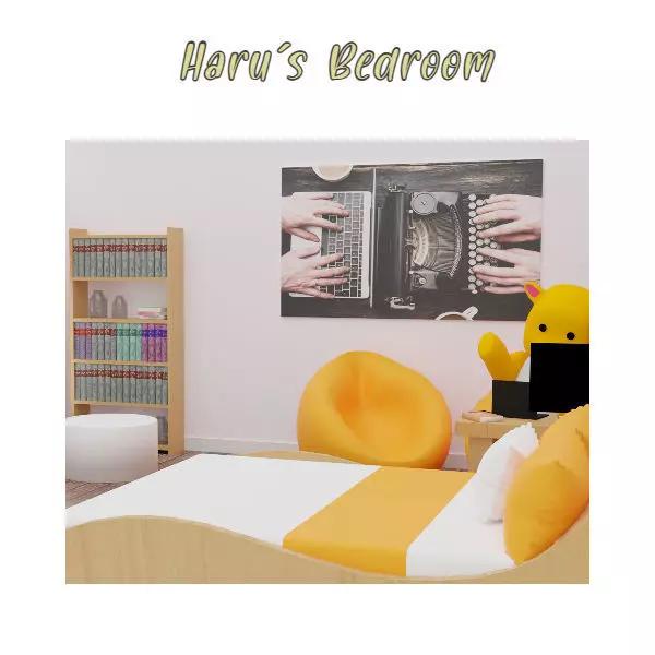 Haru Bedroom Low-poly 3D model_0