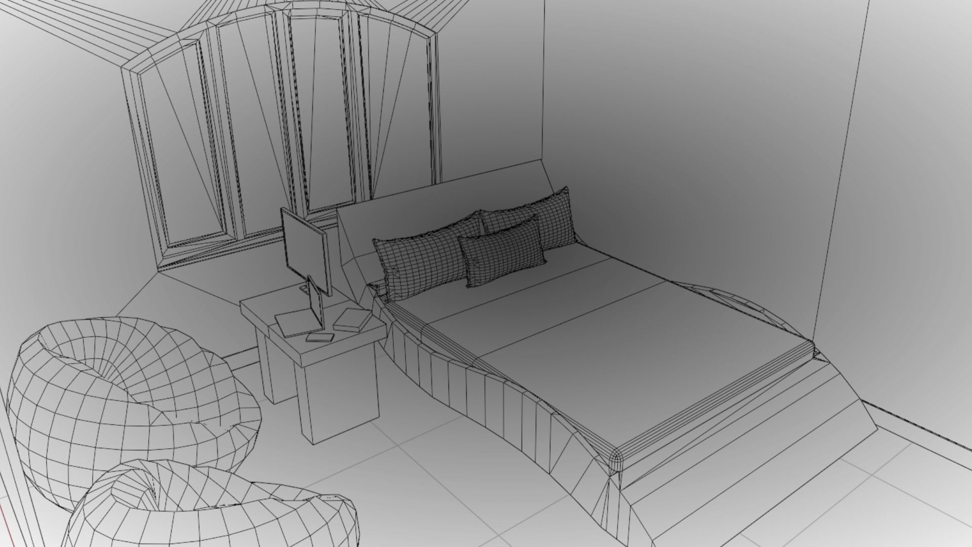 Haru Bedroom Low-poly 3D model_23