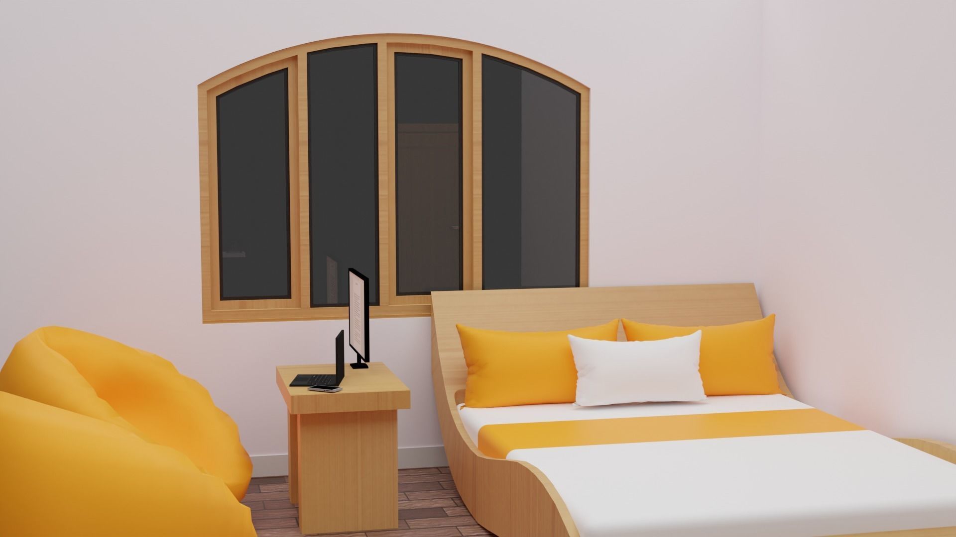 Haru Bedroom Low-poly 3D model_4