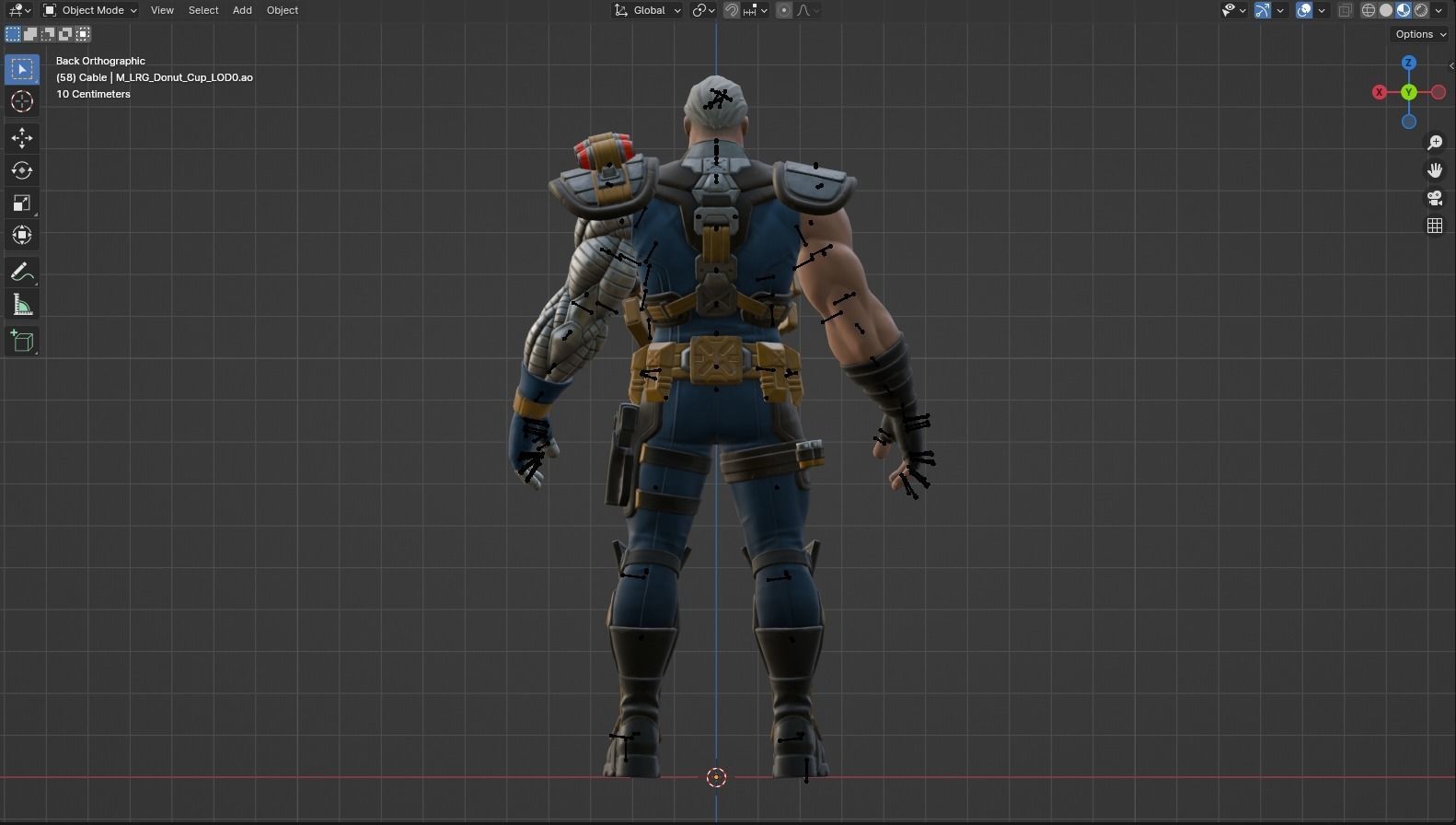 Deadpool and Cable RIGGED Deadpool 2 Pack 3D model_14