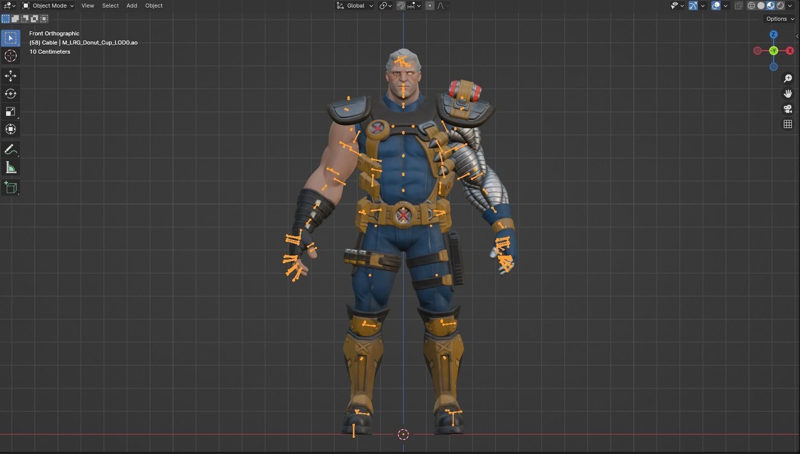 Deadpool and Cable RIGGED Deadpool 2 Pack 3D model_10