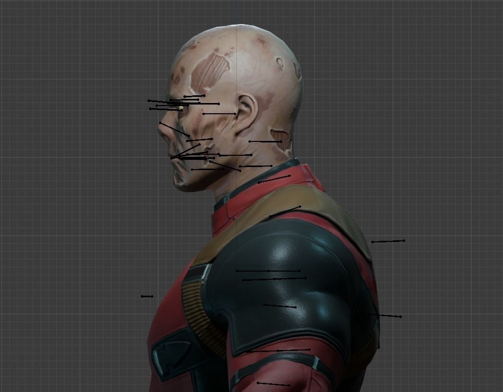 Deadpool and Cable RIGGED Deadpool 2 Pack 3D model_13