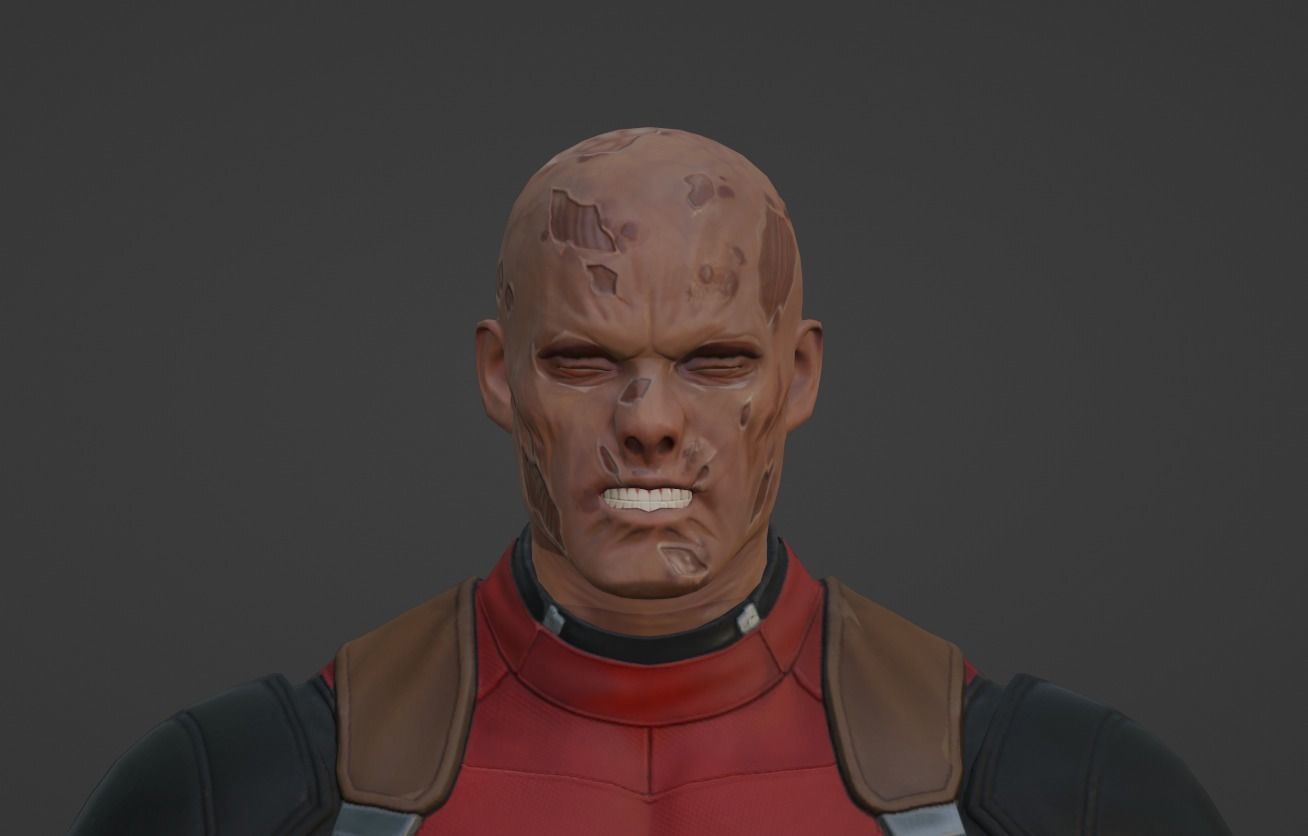 Deadpool and Cable RIGGED Deadpool 2 Pack 3D model_11