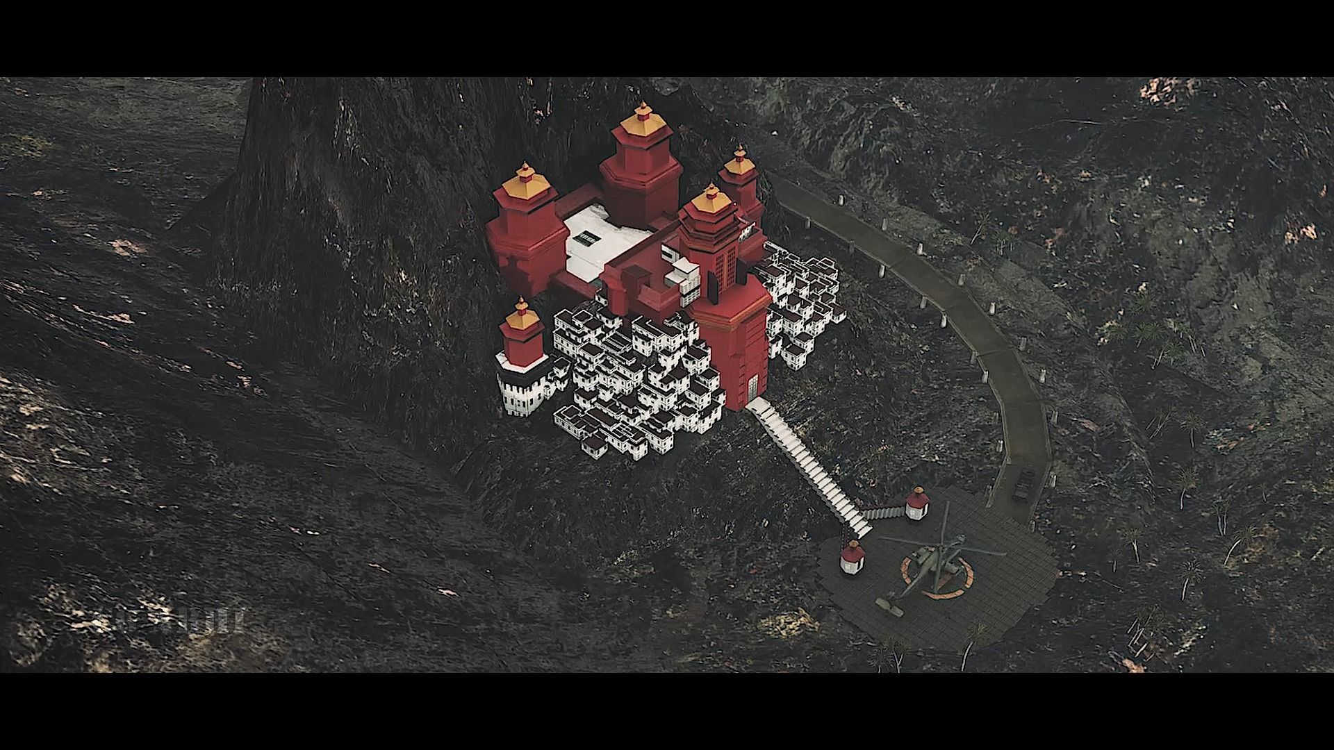 KGF Castle with Complete intro pack with Helicopter entry 3D model_6