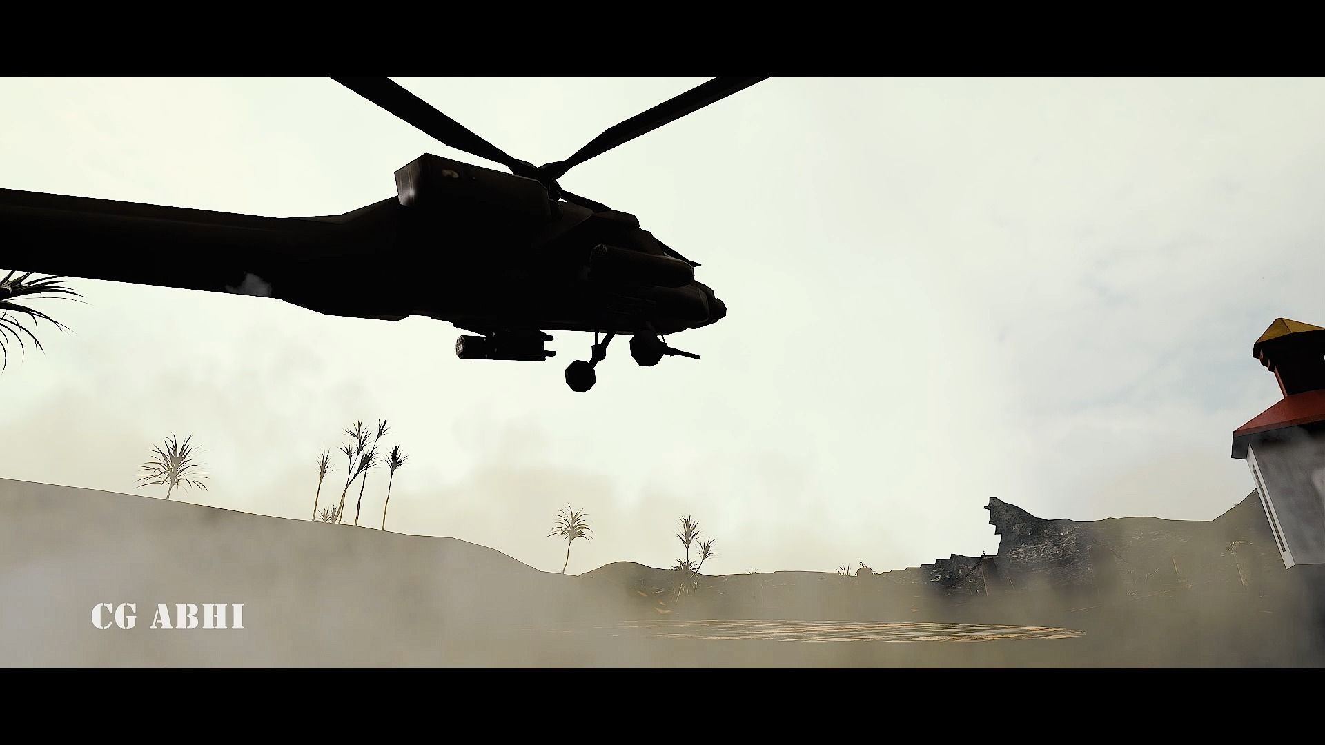 KGF Castle with Complete intro pack with Helicopter entry 3D model_4