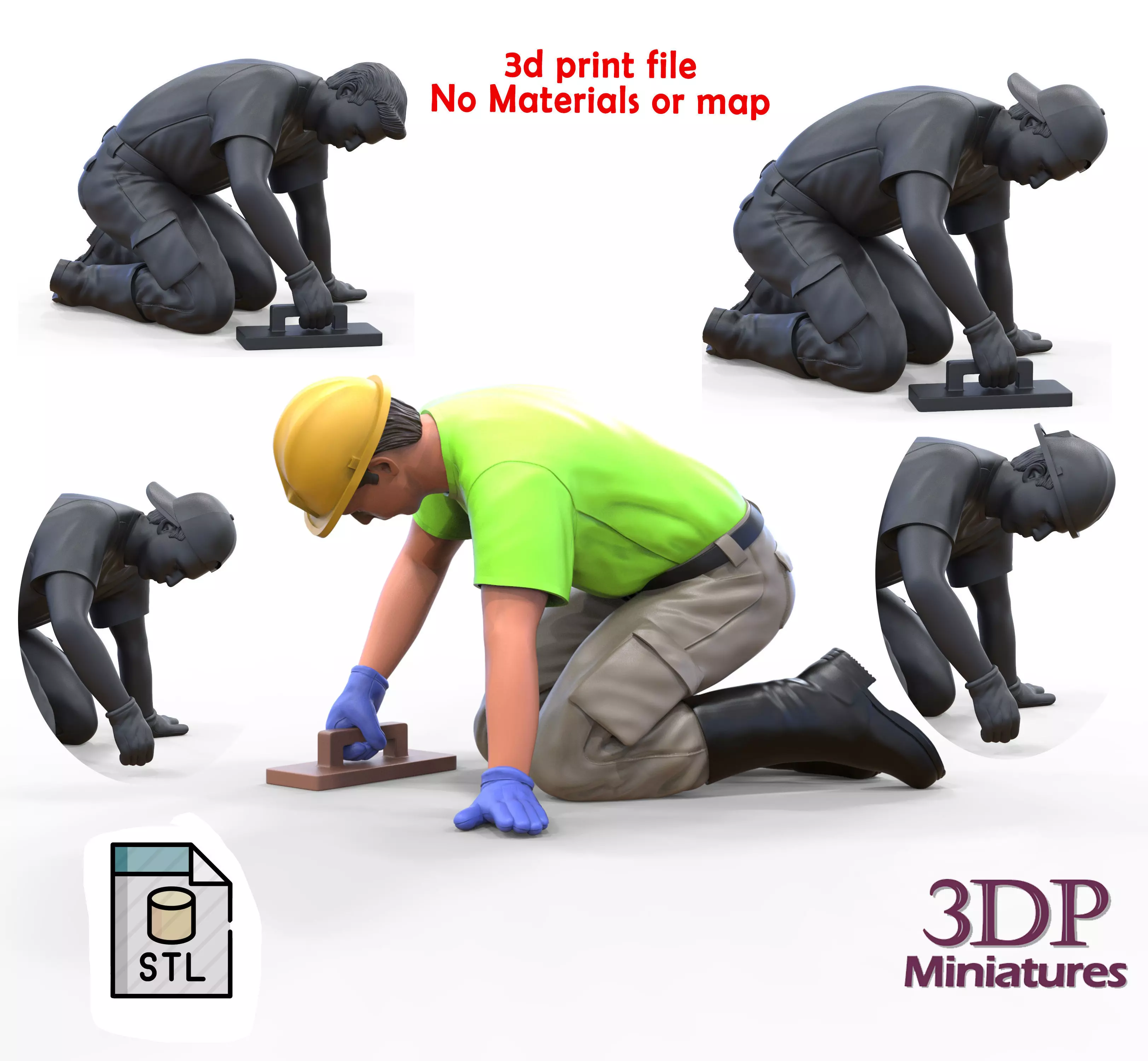 N9 construction worker or N1 concrete worker 3D print model