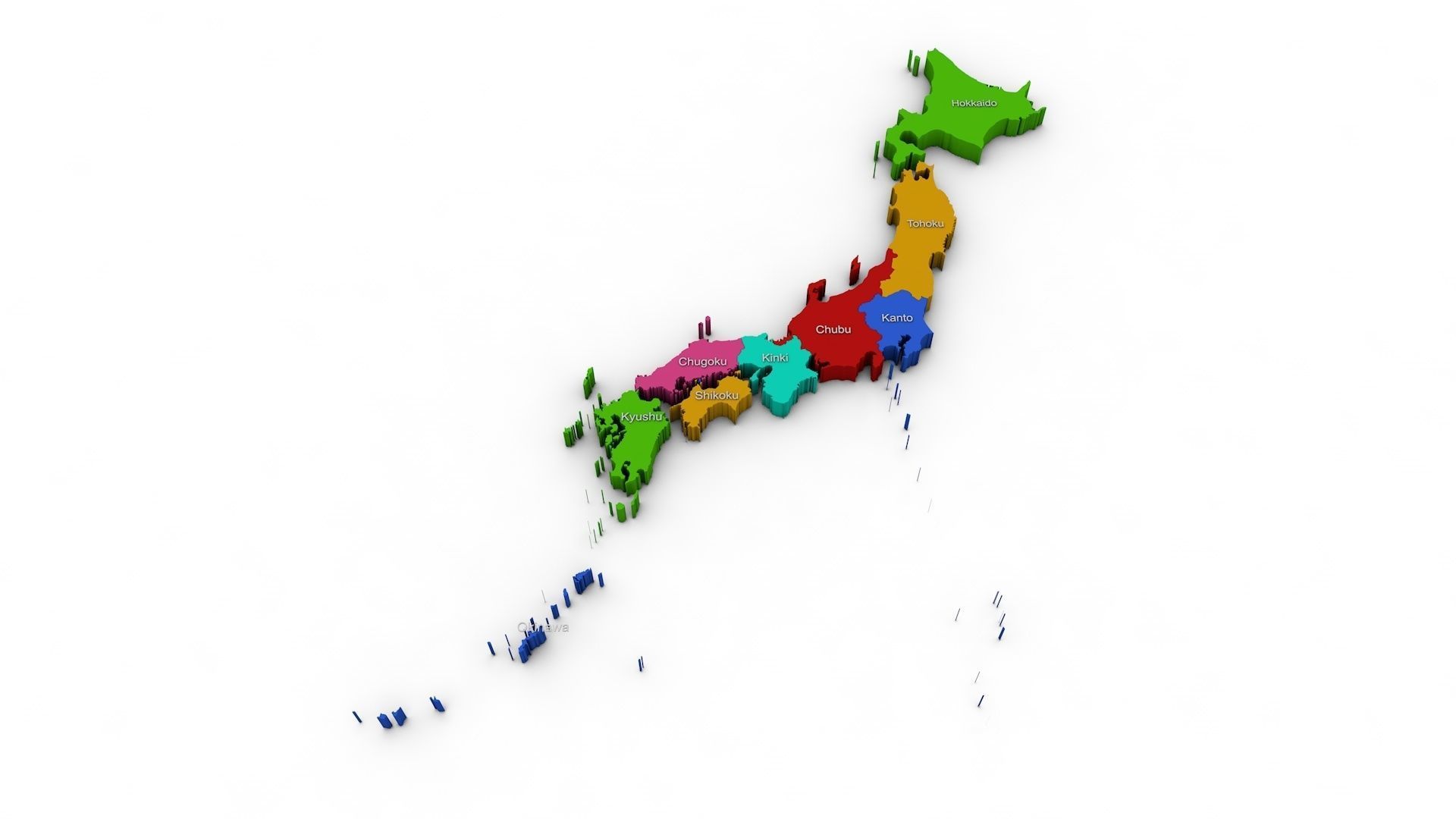 Japan Map Pack 3D model_3